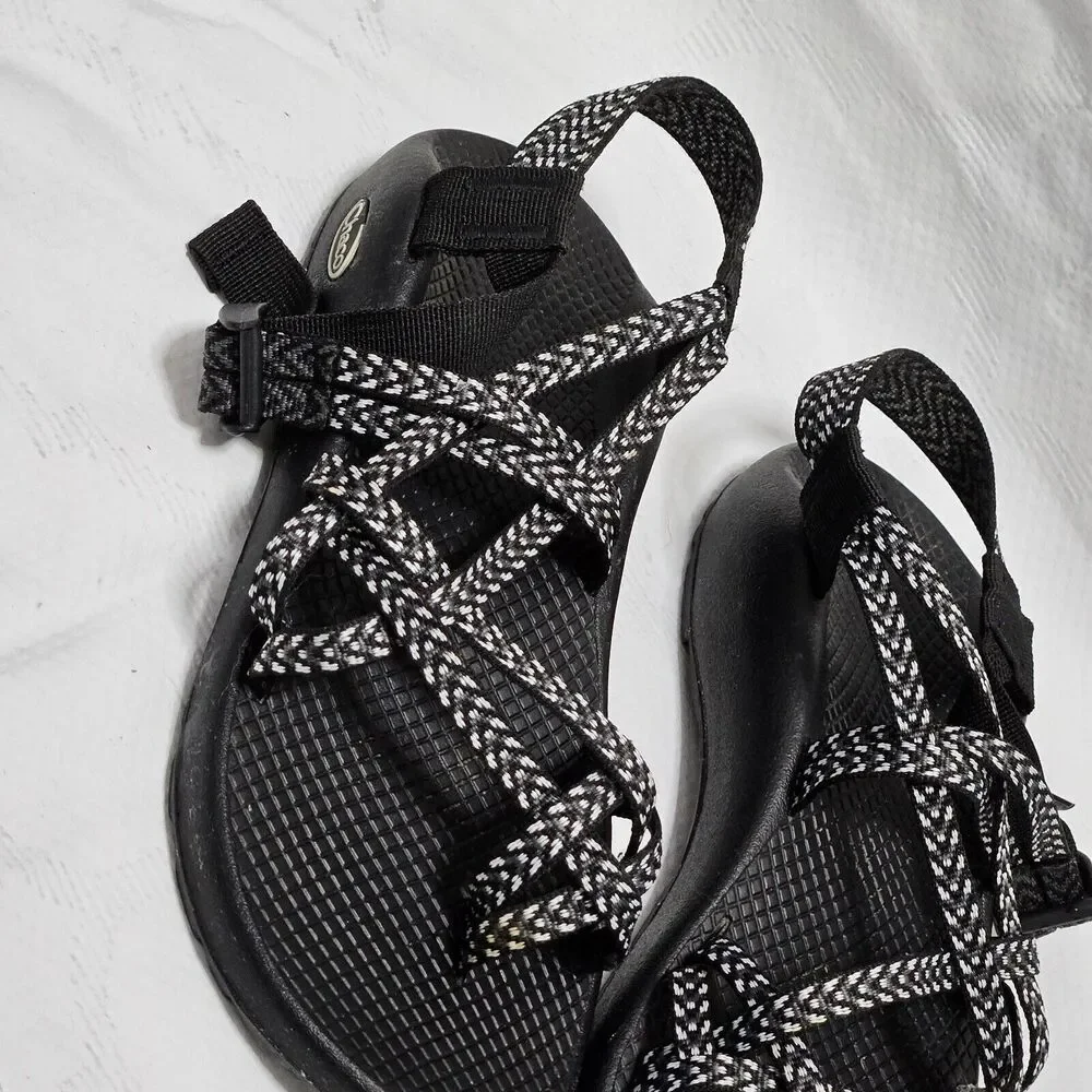 Chaco Women's Black and White Strappy Sandals - Picture 3 of 8